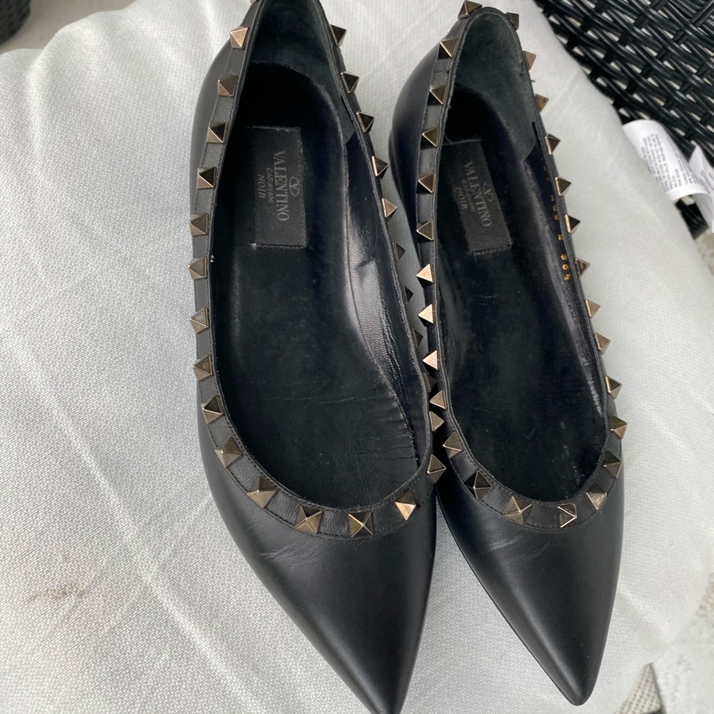 Rockstud Pointed toe flat